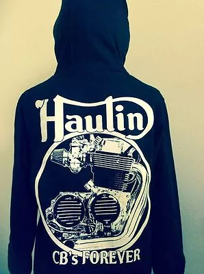 Honda Haulin CB engine hoodie 750 engine 550 rigid frame chopper 70's motor carb - Image 1 of 4