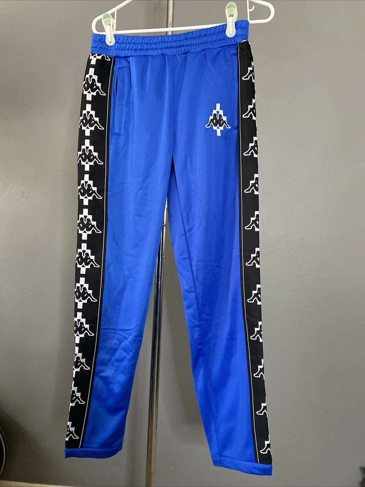Pantalones de chándal nuevos sin etiquetas $530 Marcelo Burlon azul estampado 'Kappa' M Foto 1 de 4