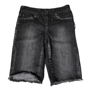 True Religion Boys Geno Relaxed Slim Shorts Size 7 Grey Wash Denim - Picture 1 of 8