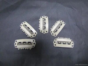 Extension Toupee Wig weft Snap Clips Wireless Mic Blonde 28MM 6 pack - Picture 1 of 1