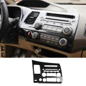 Panel de instrumentos de consola central de fibra de carbono para Honda Civic 8th 2006-2011 - Imagen 1 de 8