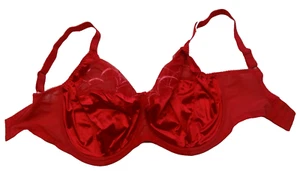 NWT Elomi EL4030 US 34M / UK 34J Red-Pink Satin Full Cup Underwire Bra Unlined - Picture 1 of 10