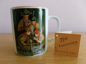 Boy Scout Coffee Mug Cup 75th Anniversary NWT Joseph Csatari Painting Porcelain - Picture 1 of 4