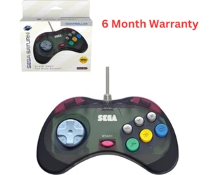 Retro-Bit Official Sega Saturn Pad Controller Port Slate Grey - Picture 1 of 9