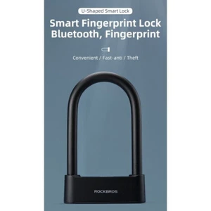 New ROCKBROS Intelligent Smart Fingerprint Lock U Shape Bluetooth Phone Control - Picture 1 of 8