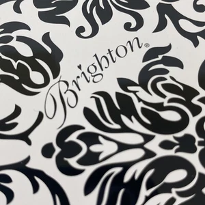 Leere schwarz-weiße Damast Brighton Schmuck Uhr Dose Federmäppchen  - Bild 1 von 5