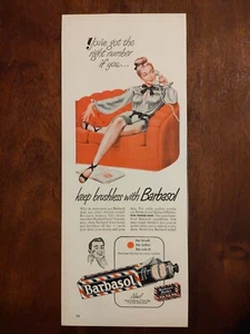 Vintage 1947 Barbasol Print Ad. Keep Brushless mit Barbasol - Bild 1 von 1