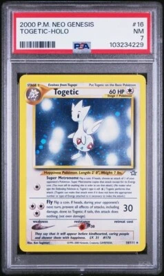 2000 Pocket Monsters Neo Genesis Togetic Holo #16 Graded PSA 7 NM MINT - Image 1 of 2