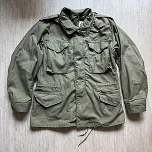 Vintage 80s Alpha Industries M-65 Field Jacket OG-107 Cold Weather Army Coat M - Picture 1 of 8