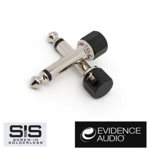 Evidence Audio SIS Screw-in Solderless Plug – Right Angle, Black - Picture 1 of 2