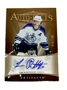 2005 - Upper Deck - Artifacts - Auto Facts - 10/100 - Luc Robitaille - #AF-LR