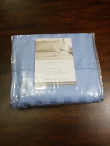 Charter Club Home Sheet Set 100%pima Cotton Damask Stripe twin - Picture 1 of 6