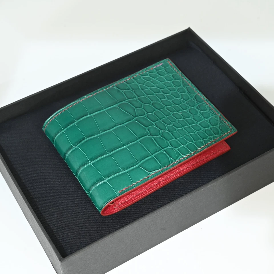 Cartera cocodrilo verde Foto 1 de 4