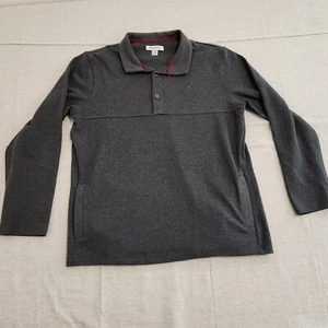 Tommy Bahama Polo Sweater Mens Large Gray Long Sleeve Pockets Casual - Picture 1 of 12