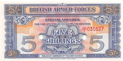 UK/ BAF  5/-  ND. 1948  2nd. Series  CD/2  Uncirculated Banknote FCV - Image 1 of 2