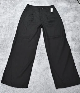 Gap Dressy Trouser Pleated Wide Black Pants Women's Size 8 Nwts - Picture 1 of 7