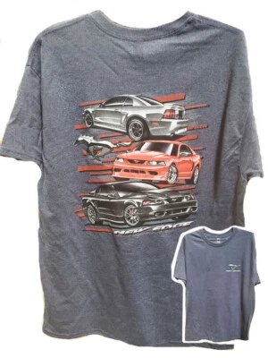 Mustang New Edge T-Shirt w/ SVT Cobras - High Performance Style! Plus FREE Ship! - Image 1 of 2