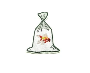 Parche pez pecera fish patch ropa bordado bolso moda ropa termoadhesivo iron - Picture 1 of 4