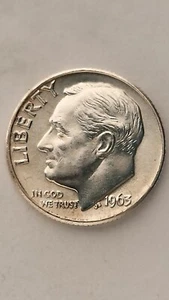 1963-D United States Uncirculated Roosevelt Dime - Picture 1 of 2