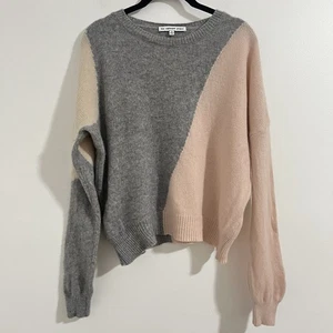 Suéter Pull Over The Cashmere Project Talla M Gris Rosa Neopolitano Preppy Girly - Imagen 1 de 6