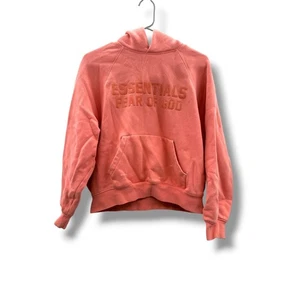 Fear of God Essentials Hoodie Size XXS Coral Pullover Logo Sweatshirt READ - Picture 1 of 15
