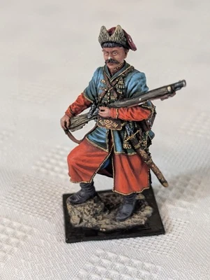Soldado de hojalata cosaco del siglo XVII pintado modelo 60 mm soldado bien pintado Foto 1 de 4