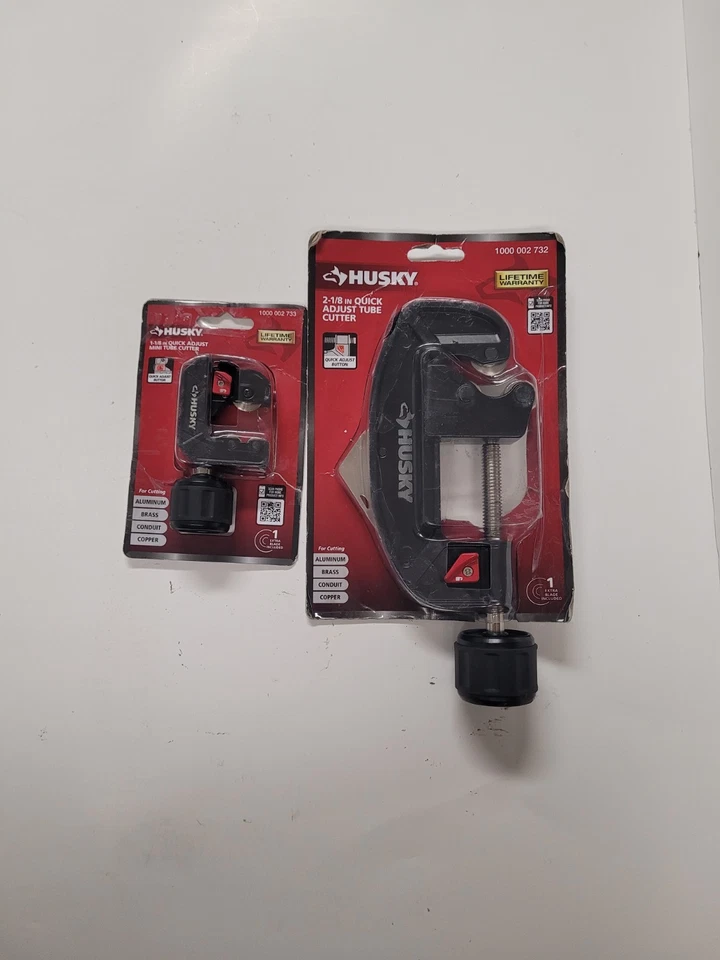 HUSKY 2-1/8 IN. and 1-1/8 IN. QUICK-RELEASE TUBING CUTTERS - Image 1 of 1