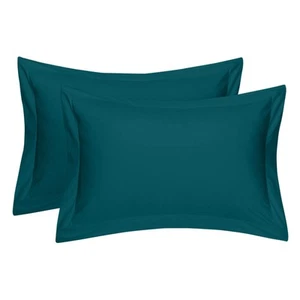 Cotton Metrics Schwere Qualität King Kissenbezüge 2er Set Türkis 600 Fäden 100 % Organ... - Bild 1 von 6