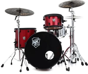 SJC Custom Drums Pathfinder Series 3-piece Shell Pack - Firecracker Red, - Picture 1 of 10