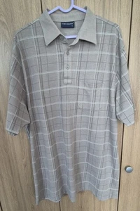Tom Hagan Large Stone Check Polo Tshirt - Picture 1 of 11