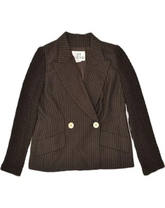 GAI MATTIOLO Womens Double Breasted Blazer Jacket UK 22 3XL Brown ZC07 - Picture 1 of 3