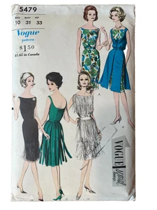 Vintage 1962 Vogue Special Design Muster 5479 fünf Varianten Kleid mit Überrock - Bild 1 von 5