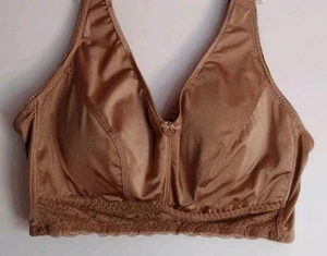 RHONDA SHEAR 1X CARAMEL PULLOVER LIGHTLY LINED REMOVABLE PADS WIDE STRAPS... - Picture 1 of 10