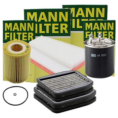 Kit de filtro de aceite de motor de combustible de cabina de aire Mann-Filter para Mercedes-Benz E320 Foto 1 de 2