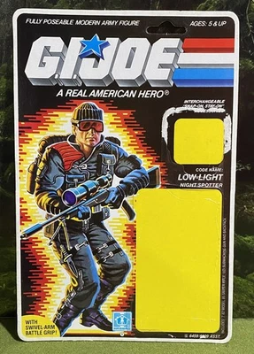 Vintage 1986 G.I. Tarjeta de archivo Joe LOW-LIGHT v1 completa SIN CORTAR GI 86 Lowlight ARAH Foto 1 de 2