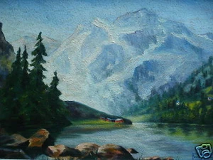 FURMAN JOHNSON, artista de Washington, paisaje al óleo listado - Imagen 1 de 6