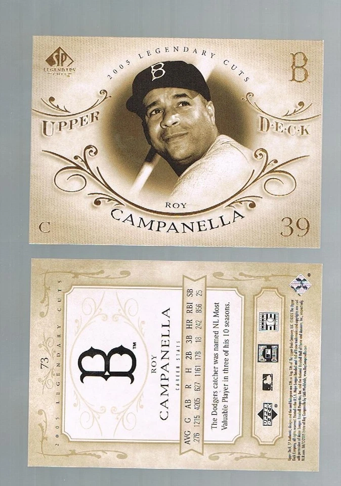 2005 Upper Deck UD SP Legendary Cuts ROY CAMPANELLA #73 Dodgers HOF Legend - Image 1 of 1