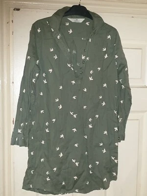 Girls' Green H&M Shirt Dress. Age 8-9 years - Image 1 of 4
