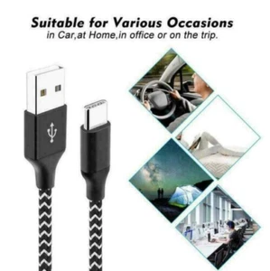 10FT USB-C Type C Cable Fast Charger Long Cord For iPhone 15 16 Pro Samsung Lot - Picture 1 of 10