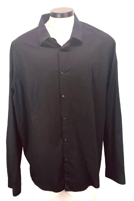 ASOS платье рубашка размер 4XL длинный черный кнопка вверх высокий официальный событие бизнес острый - Изображение 1 из 4