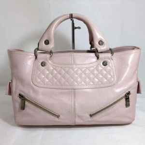 Celine Boogie Handbag Purse Satchel Leather in Pink USED Good Condition F/S - Picture 1 of 10