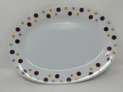 NOS Pampered Chef DOTS OVAL PLATTER 2083 Simple Additions NIB NEW Serving Dish - Image 1 of 4