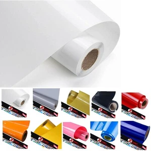 HEAT TRANSFER VINYL Roll Iron on 12"x12 8ft 20ft 30ft 50ft Cricut Silhouette - Picture 1 of 12