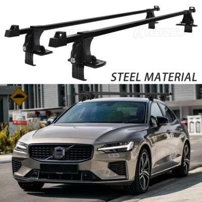 Portaequipajes de acero con barra transversal de techo superior para Volvo S40 S60 S80 V40 Foto 1 de 4