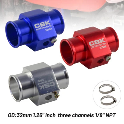 Universal Water Temperature Sensor Guage Adapter Joint Pipe 32mm 1-1/4" Diameter - Image 1 of 4