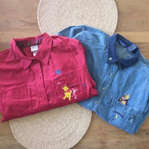 Ladies Vintage y2k Winnie The Pooh Friendship Blouses Size Large Cute Grannycore - Picture 1 of 9