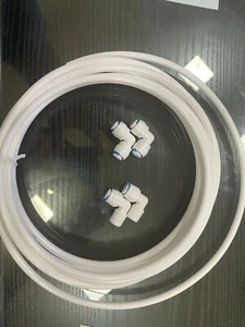 Tubo Depuratore ad Osmosi Inversa 5 Metri per Acqua 1/4 CON RACCORDI GOMITO CURV - Foto 1 di 6