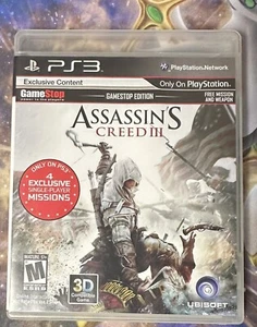 Assassin's Creed III Game PS3 Sony PlayStation 3 2012 Complete Manual 4 mission - Picture 1 of 1