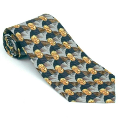 ALTEA NORDSTROM SUN & MOON Gold Brown Silver TIE NECKTIE 100% Silk NWT Foto 1 de 4