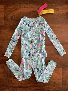 Lilly Pulitzer Girl 4 Barking Up The Palm Tree SAMMY PJ SET 2pc Pajamas NWT - Picture 1 of 4